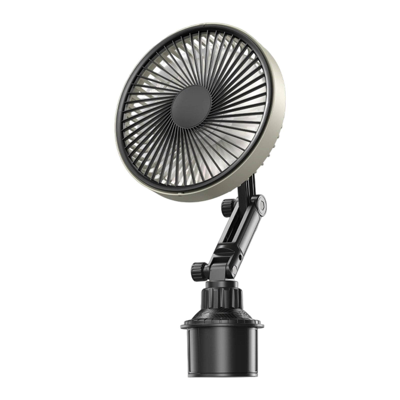 Kaeltsyn Car Cup Holder Fan with 360 Degree Adjustable Base and USB Plug-in Portable Car for Strong Cooling in Vehicles Vehicle Cooling