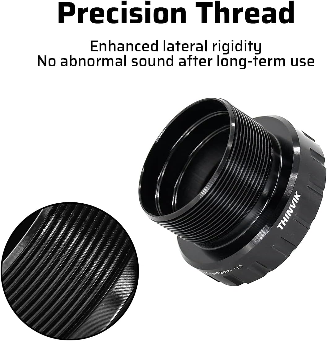 Thinvik Bottom Bracket, BSA 68-73mm English for 24mm Spindle Crank,Compatible with Shimano Crankset