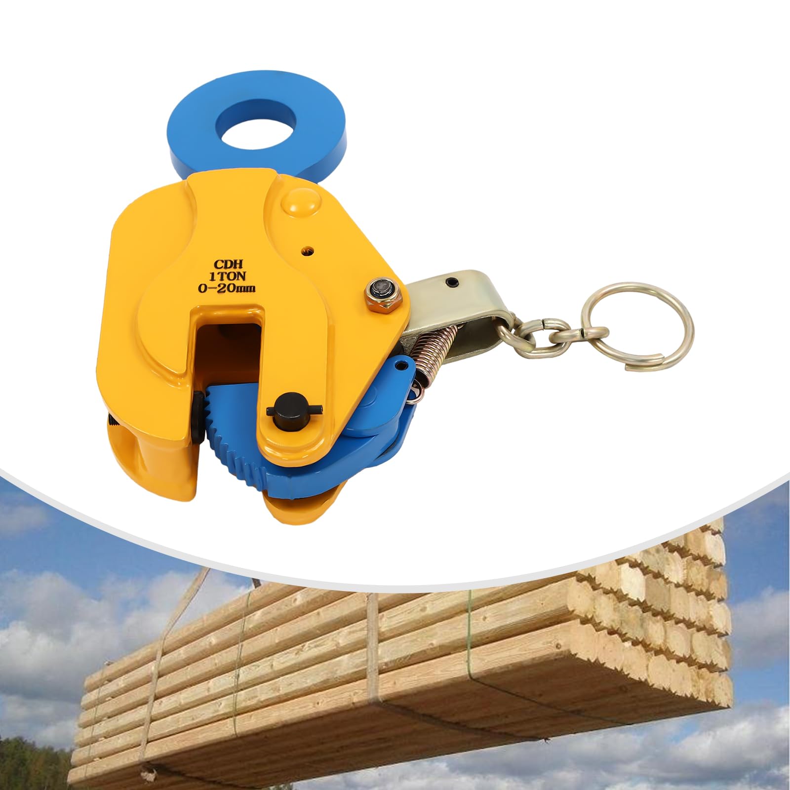 Pinza de chapa, abrazadera de chapa 1T, abrazadera de elevación, 2200 libras, 30 x 15 x 5 cm, abrazadera vertical para placa de elevación y transporte, abrazadera de placa de acero industrial