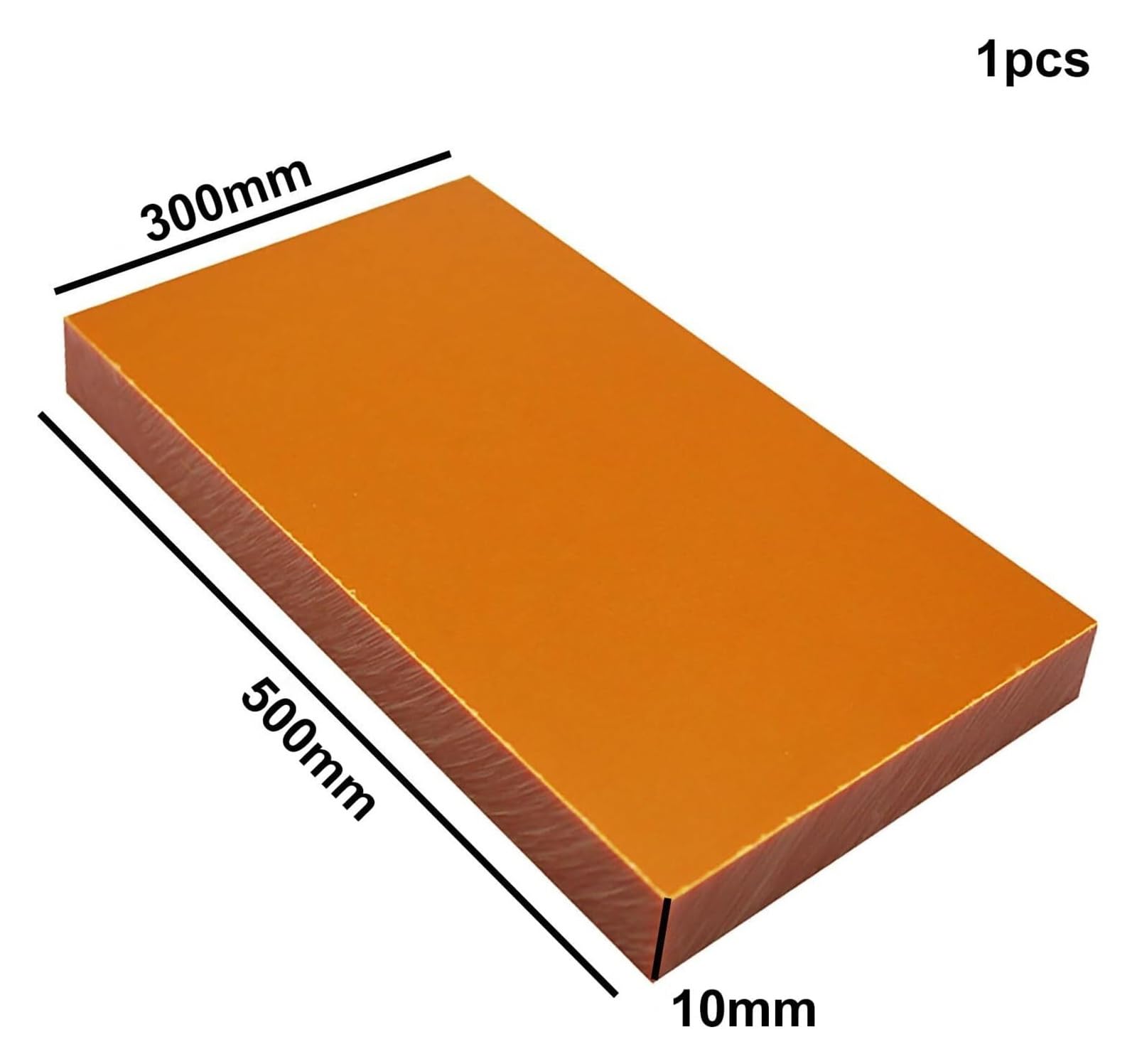 1 pezzo, lastra piana in resina fenolica laminata in bachelite, utilizzata in apparecchi elettrici ed elettronici, fai da te e artigianato, spessore 6-10 mm, 300 x 500 mm(10mm)