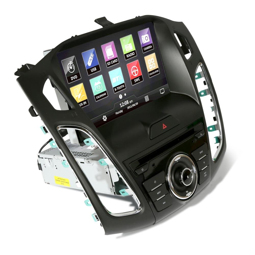 Pyle Ford Focus Receiver Car Stereo - Direct Fit 2015/2016 9'' HD Touchscreen, Bluetooth Wireless, CD/DVD Player, AM/FM Radio, Single (NO GPS Card Included) (PFOCUS16)