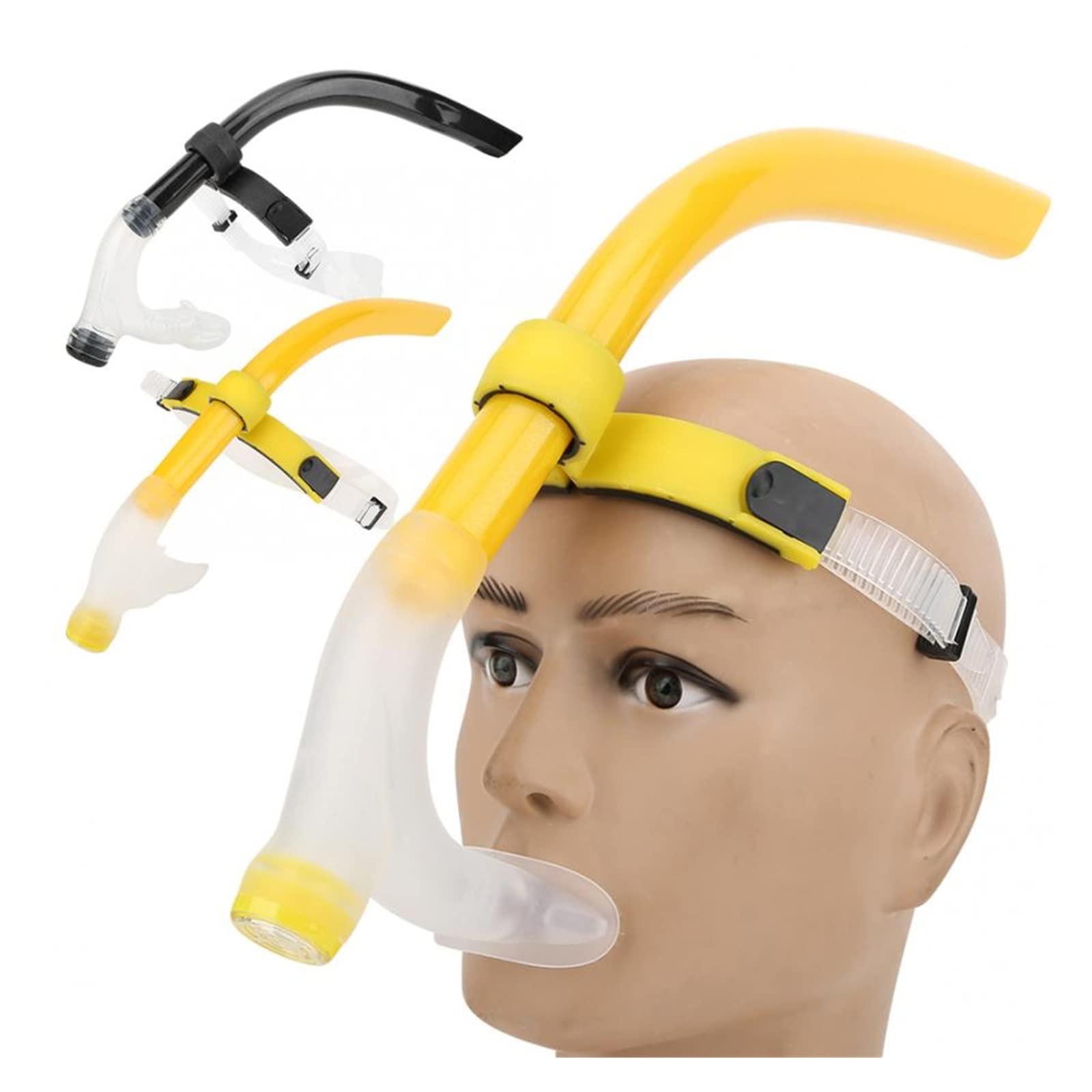 AMAZWI Buceo Snorkel Tubo del Snorkel Delantero Silicona Completa Tubo de respiración submarina Seca con válvula Fija for la práctica de natación Buceo para Actividades de Buceo y Snorkel