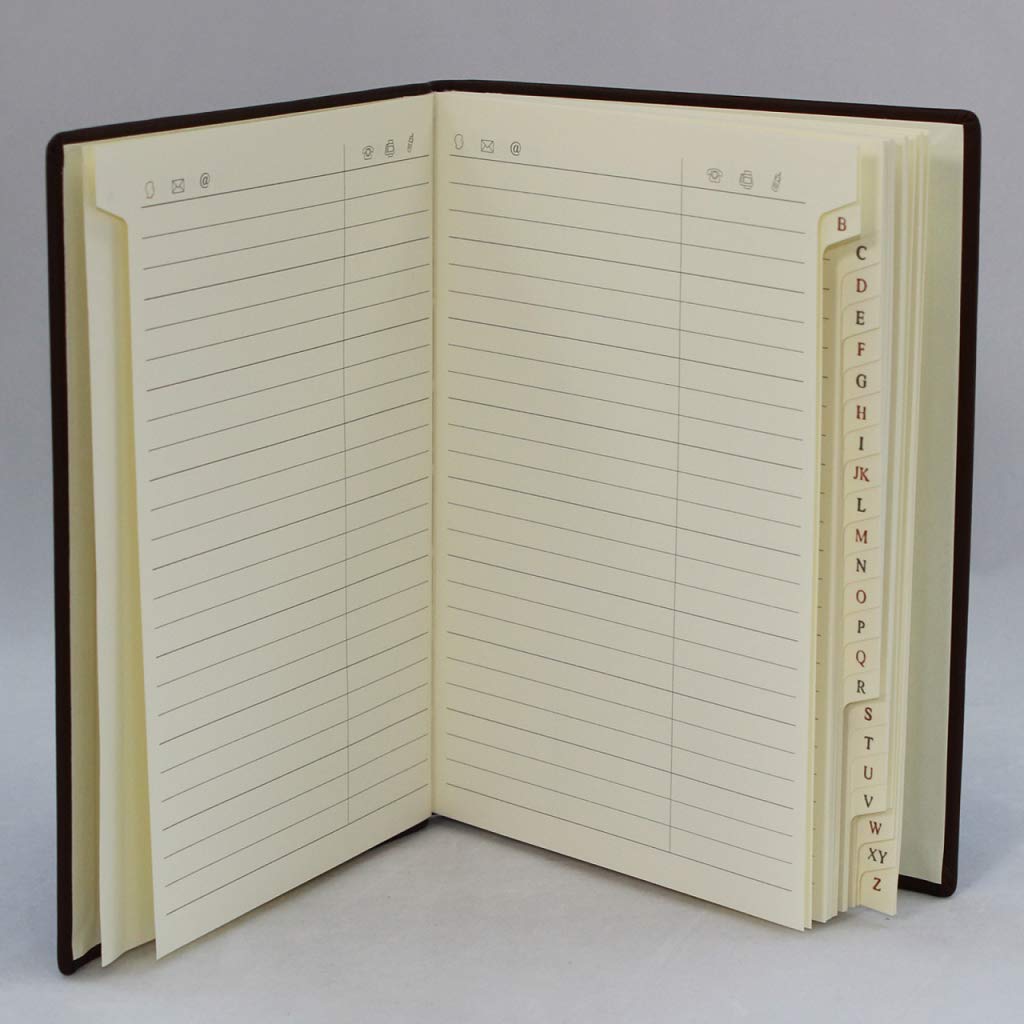 Libreta de direcciones de piel, tamaño grande, en diferentes colores (azul)