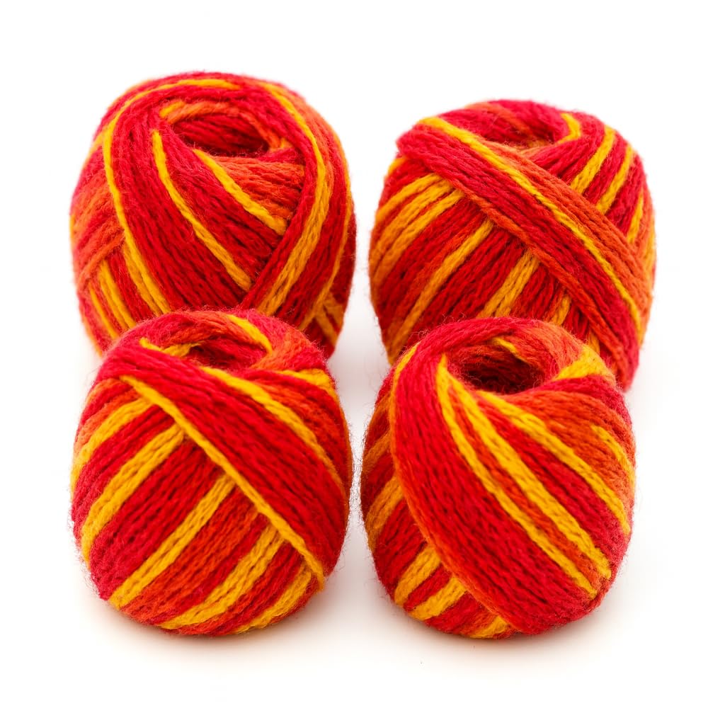 Mauli Moli Kalawa Sacred Hindu Religious Red Cotton Pooja Wrist Thread Band Handmade Kalava Moli Thread Dhaaga for Daily Pooja Essential Raksha Sutra Set of 4