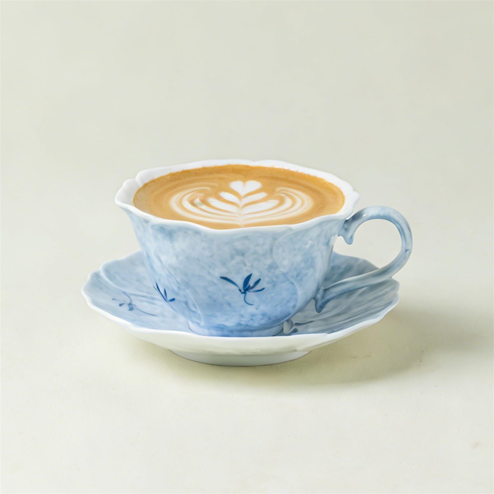 Tazzine da Caffè in Porcellana Tazza da caffè for casa e ufficio in ceramica tè creativa con cucchiaio per Tutti i Tipi di Bevande
