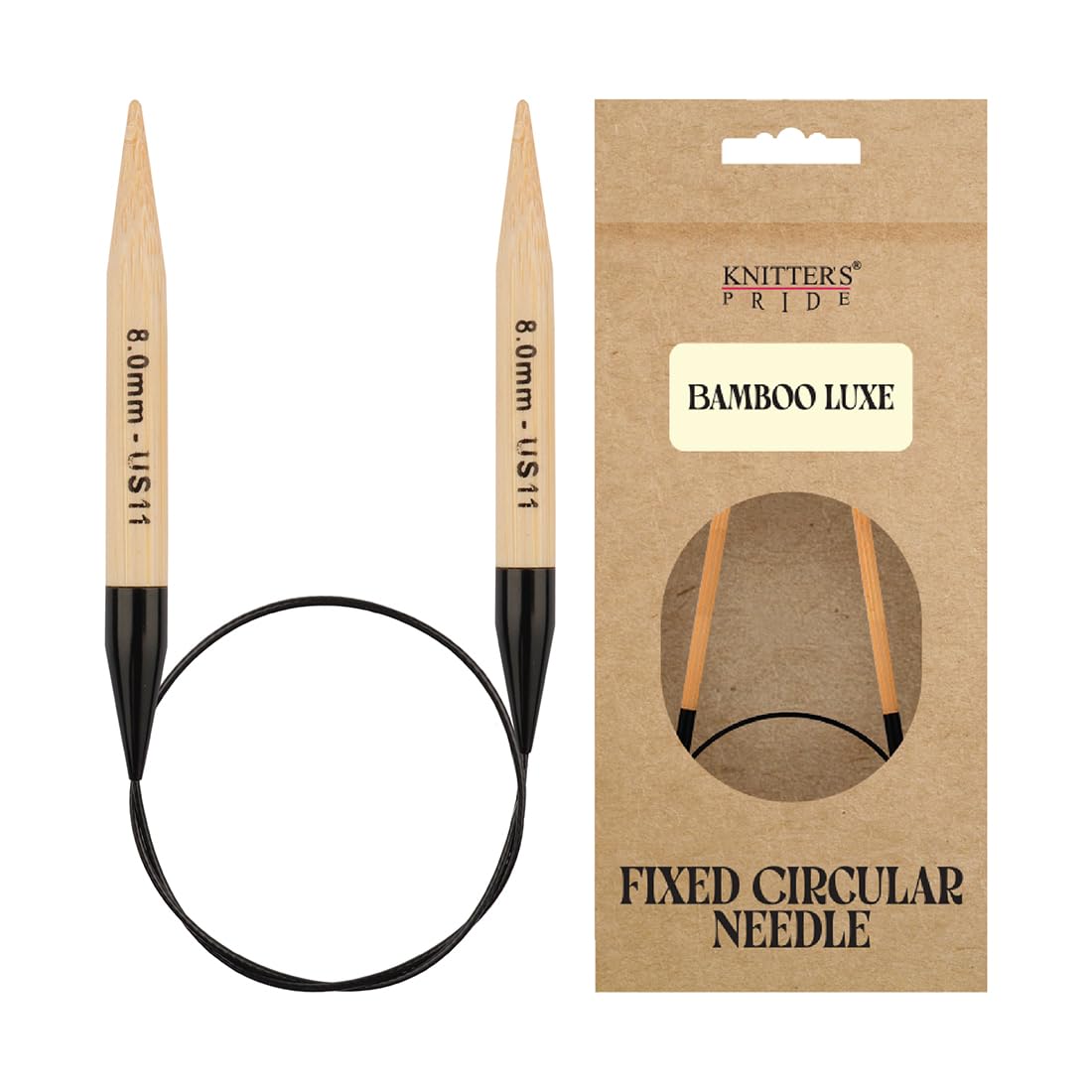 Knitter's Pride Bamboo Luxe Circular Knitting Needle 40 cm 8.00 mm - 1 piece