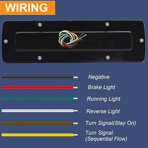 Miniatura 4 de jose2015 Luces traseras de remolque de 24 V, barra de luz trasera de camión de 11.4 pulgadas, súper brillante, 62 luces LED de señal de giro, luz