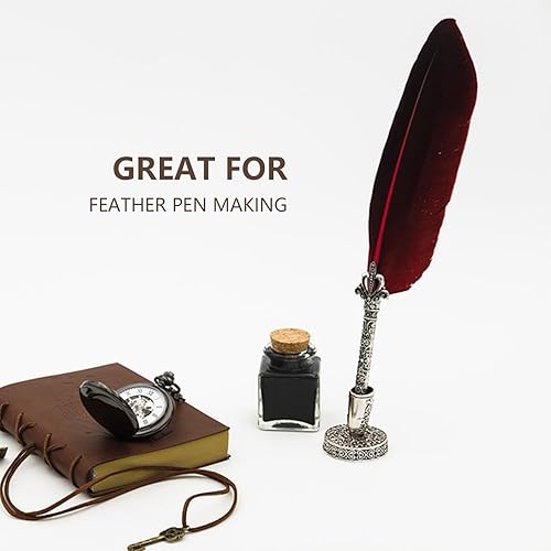 Miniatura 5 de FeelfunFeather 120 plumas de ganso de color rojo vino de 6 a 8 pulgadas, 5.9-7.9 in, decorativas, naturales, plumas de ganso Nagoire a granel para