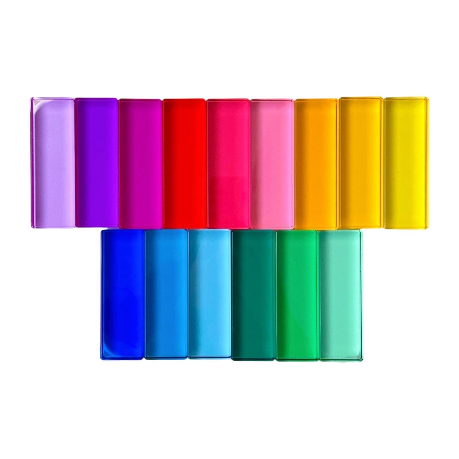 Bloques de Construcción, 15 Bloques, Rectángulos Translúcidos para Aprender Los Colores, Juguete de Desarrollo Sensorial para Niñas.