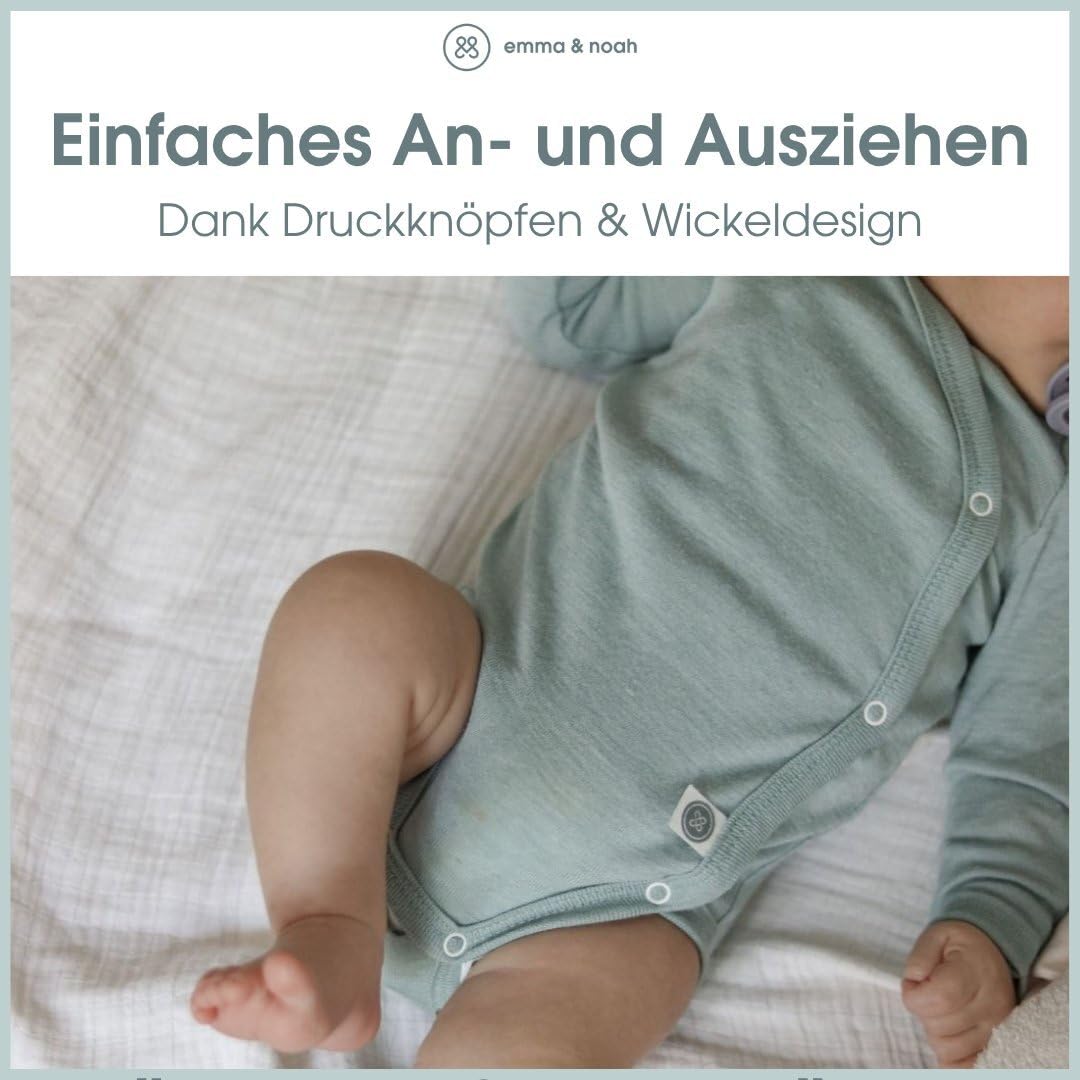 emma & noah Langarm Wickelbody Merinowolle
