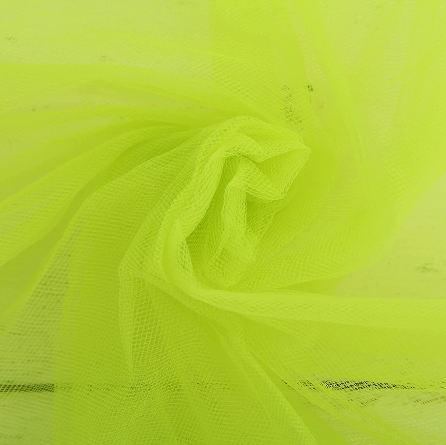 Multi Purpose Solid Nylon Soft Net Combination Fabric - for Wedding, Parties, Costumes, and Decoration (16.4 x 4 Feet, Green)