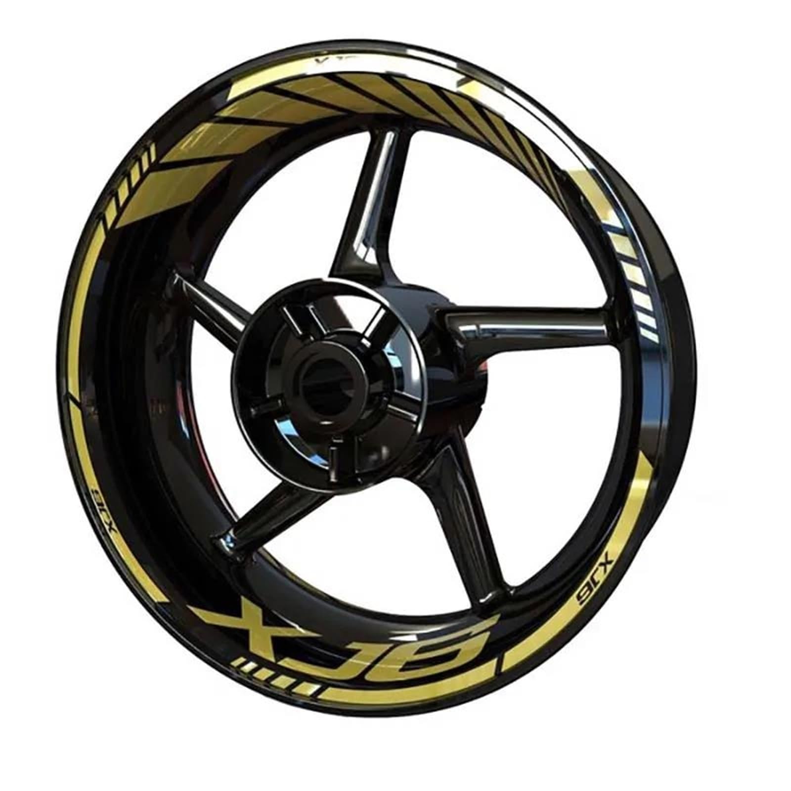 17-Zoll-Felgenaufkleber-Set Für Motorräder, Dekoration, Schutz, Felgenrand, Reflektierend, Wasserdicht, Aufkleber, Zubehör Für Xj6(Style 3)