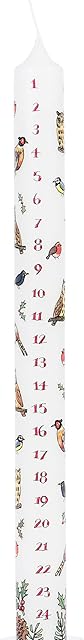 Alison Gardiner Advent Candle Winter Birds Candle
