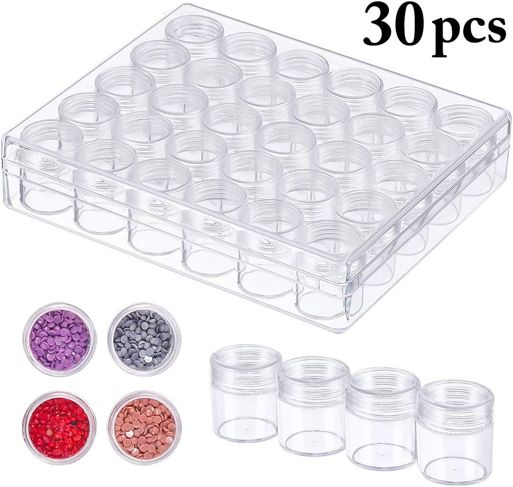 Adjustable 30-Compartment Bead Storage Box, Embroidery Craft Organizer