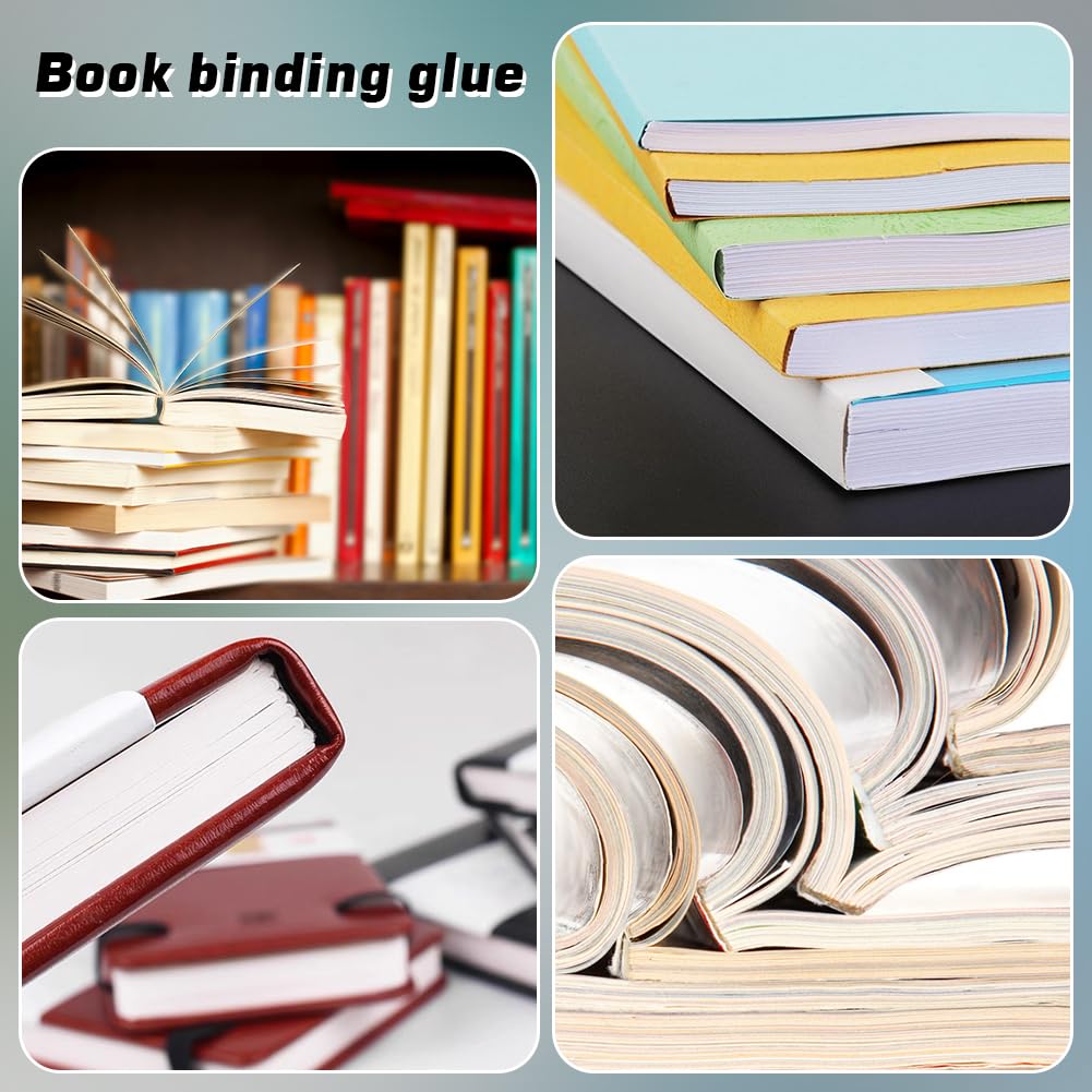 BENECREAT 16 strisce di colla termica da 28,4 cm con retro in rete, 24 mm di larghezza, strisce di colla termica per rilegatura di libri, rilegatura a caldo, spessore 1,2 mm