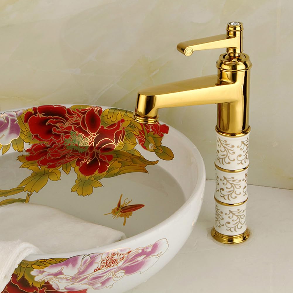 Miscelatore monocomando per acqua calda e fredda con tubi standard, finitura ottone anticato