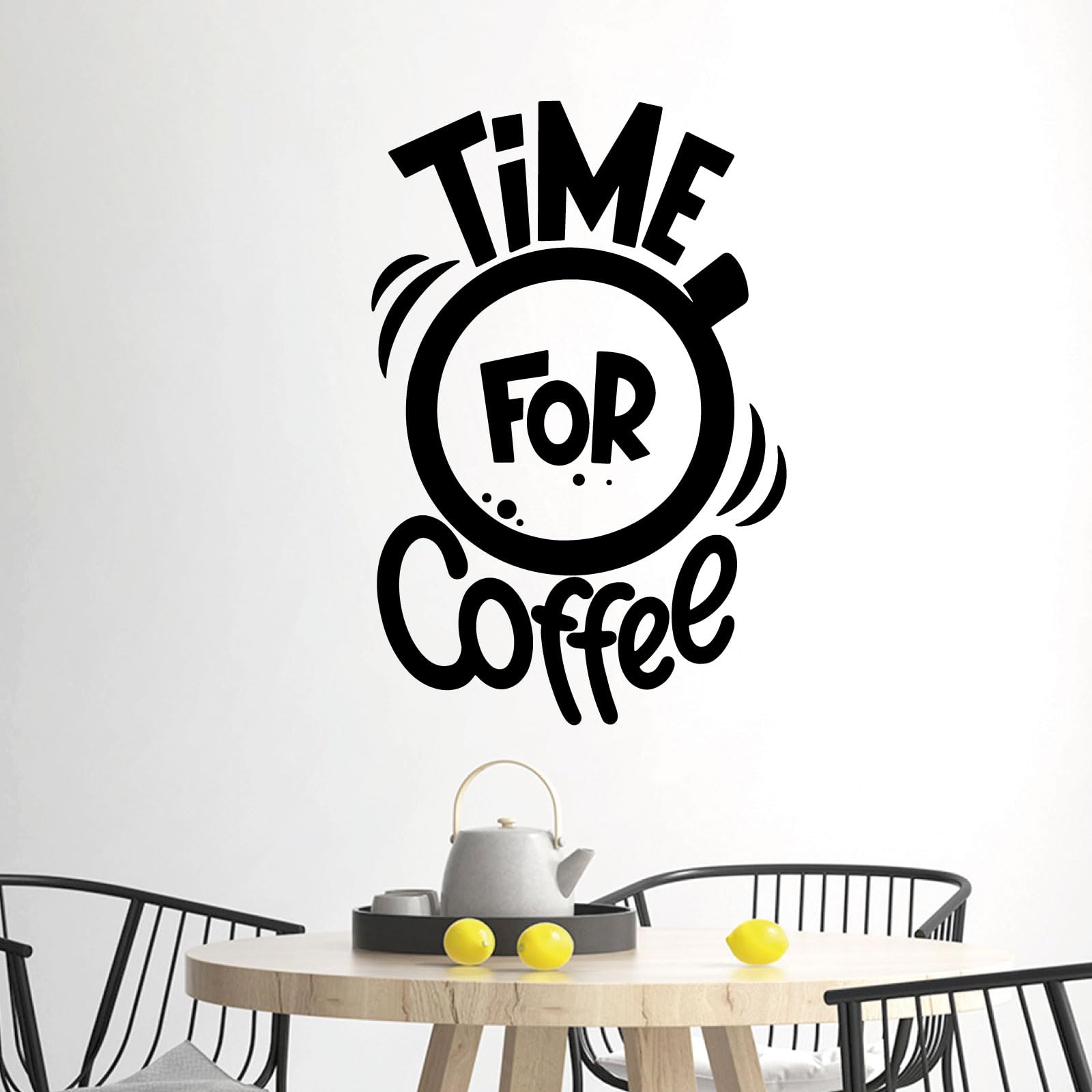 Sticker mural Time for Coffee - Café - Cuisine - Vert citron