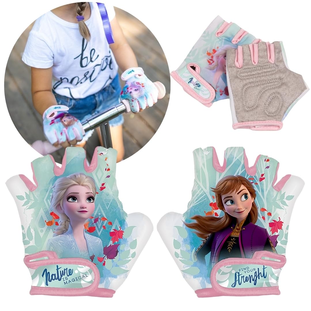 sarcia.eu Disney Stitch Kinder Fahrrad-Handschuhe für Mädchen, mit Klettverschluss