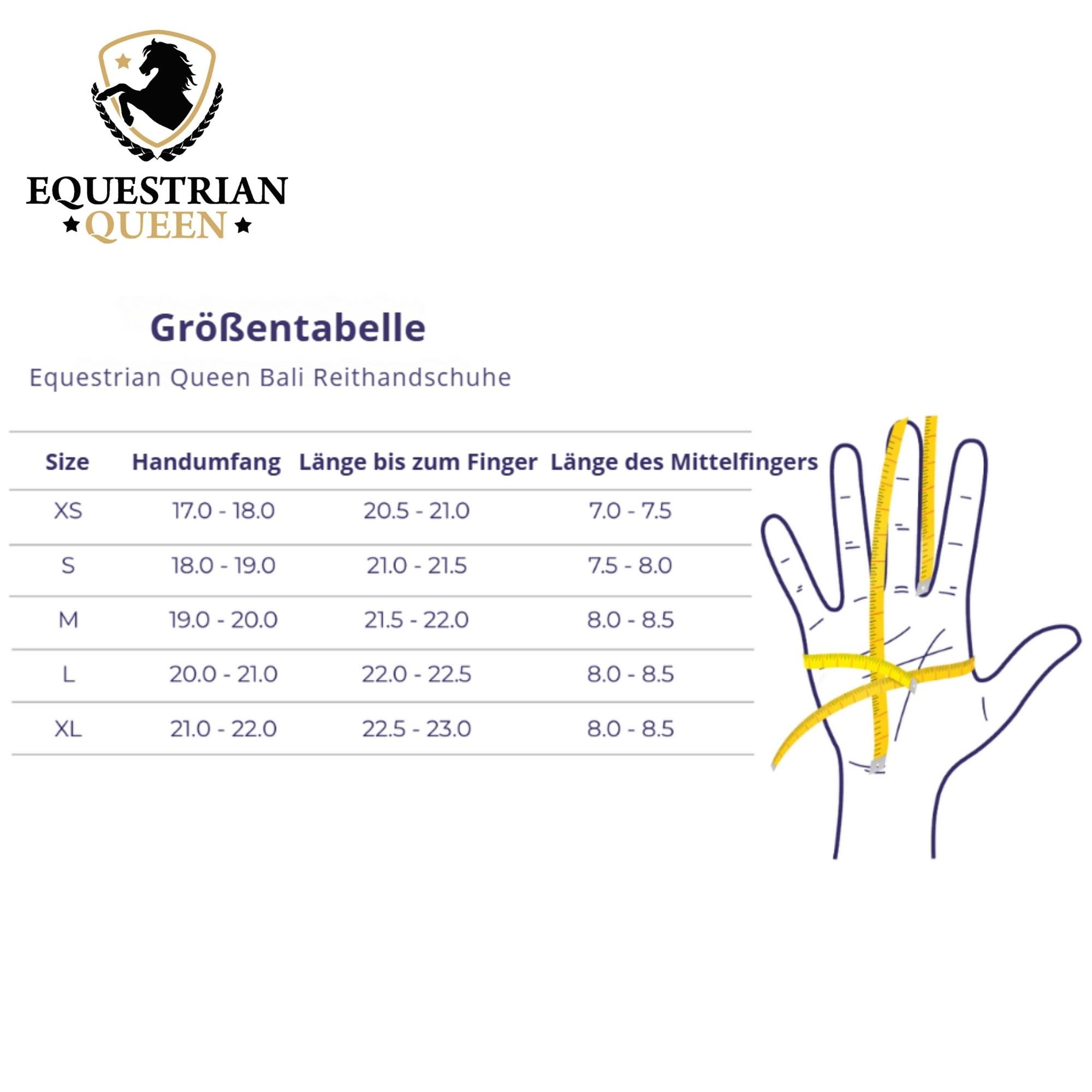 Guanti da equitazione antiscivolo con glitter Bali