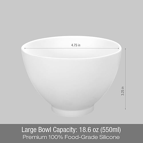 Miniatura 2 de APPEARUS Juego de 6 tazones de mezcla de máscara facial de silicona, 1 cuenco, cepillos y espátulas, de grado alimenticio, resistente al calor, para