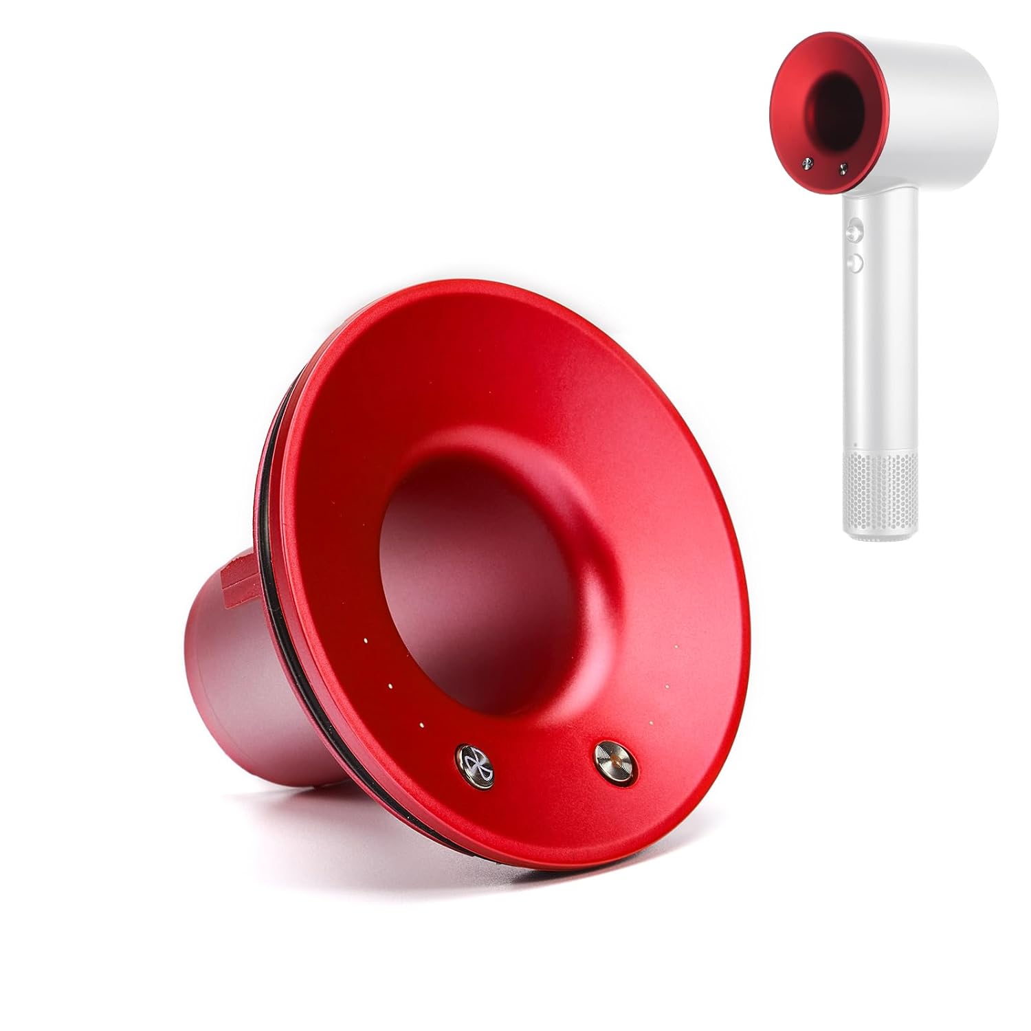 Front Baffle Shell Board Replacement for Dyson Supersonic HD01 HD02 HD03 HD07 HD08 Hair Dryer Attachment, Hair Dryer Repair Accessories with Sealing Ring (Red)