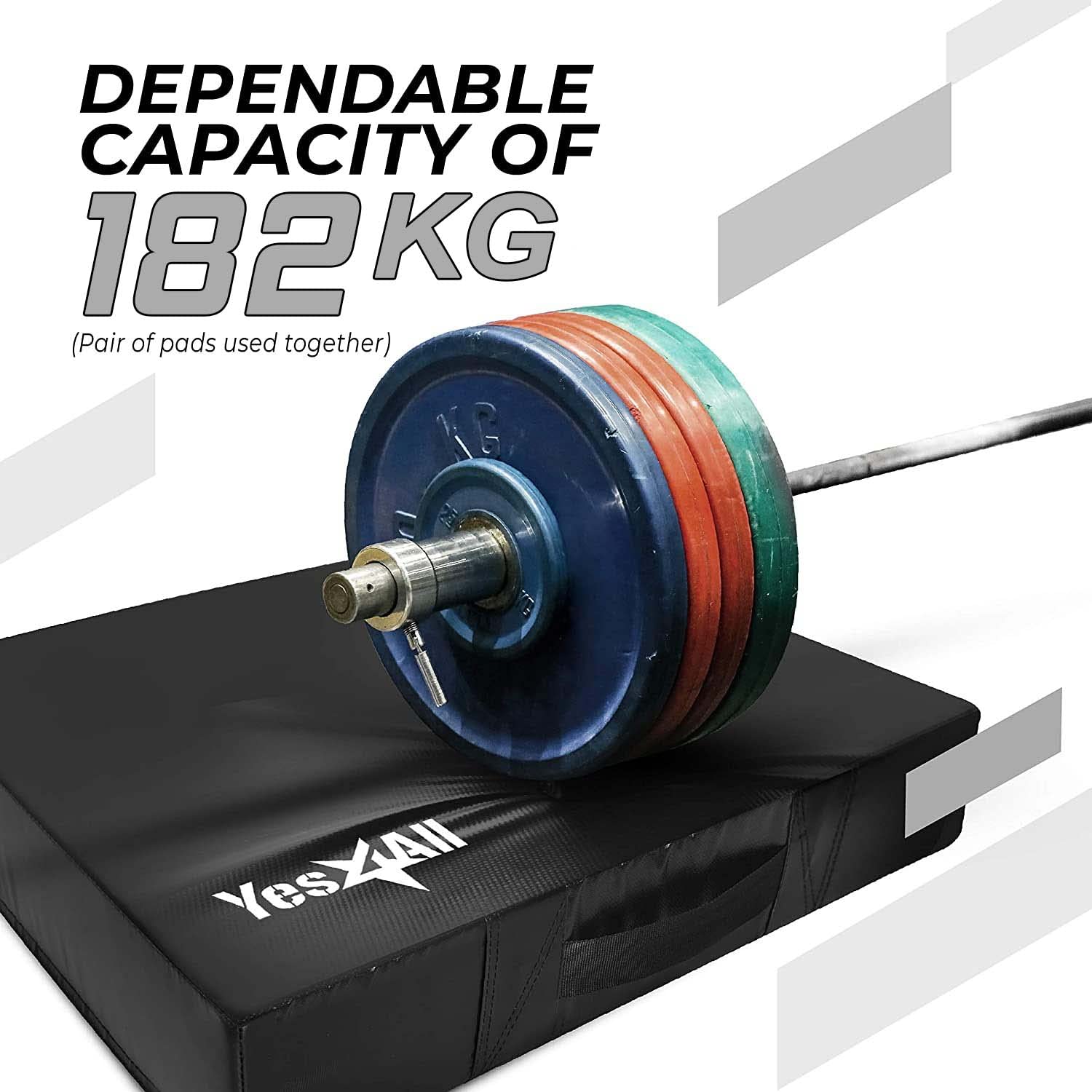 Yes4All Premium Silenziatore Drop Pads Cuscinetti per Sollevamento Pesi con Copertura in PVC Multicolore per isolare Il Suono e Proteggere Il Pavimento per Deadlift, Squat, Lunge