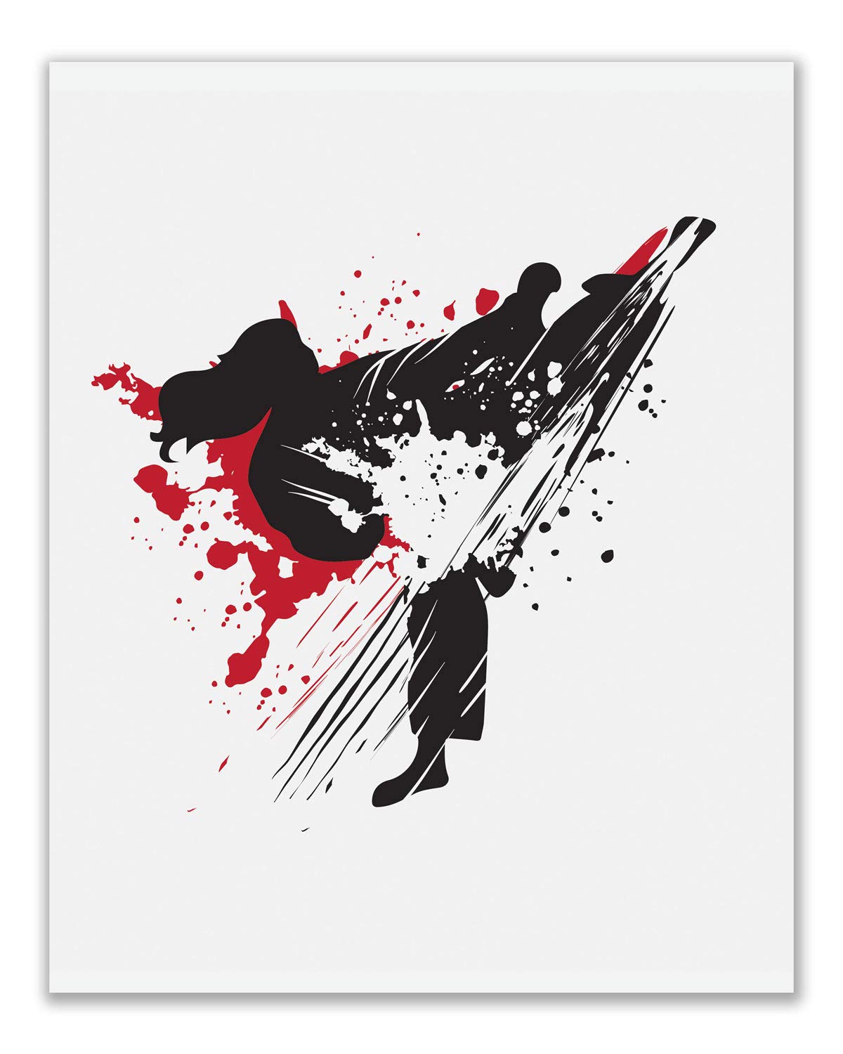 Baby Bear skating in watercolour de nobelart en poster, tableau sur