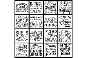16 Pcs Bible Verse Stencils Kit for Captivating Christian Art