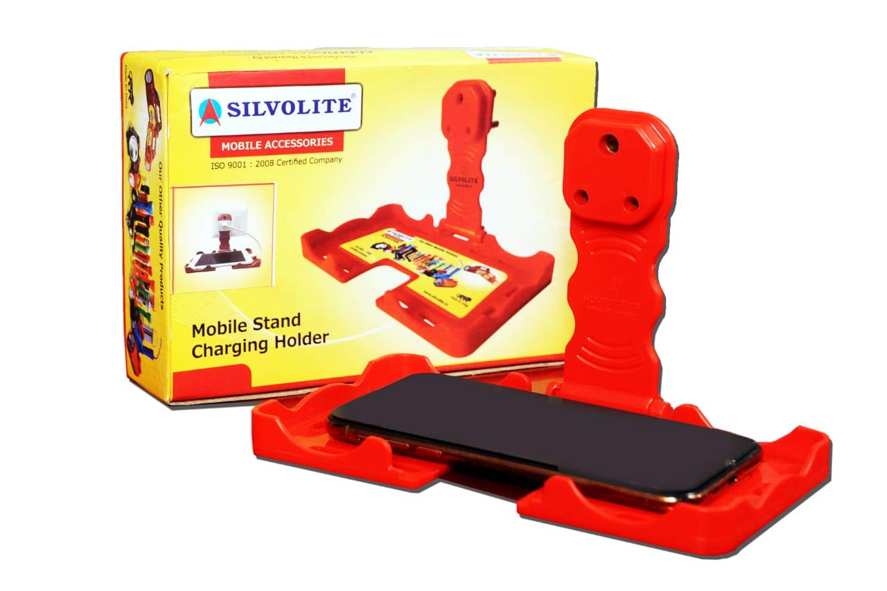 Silvolite Mobiles Stand Charging Holder (Red) Amazon.in Electronics