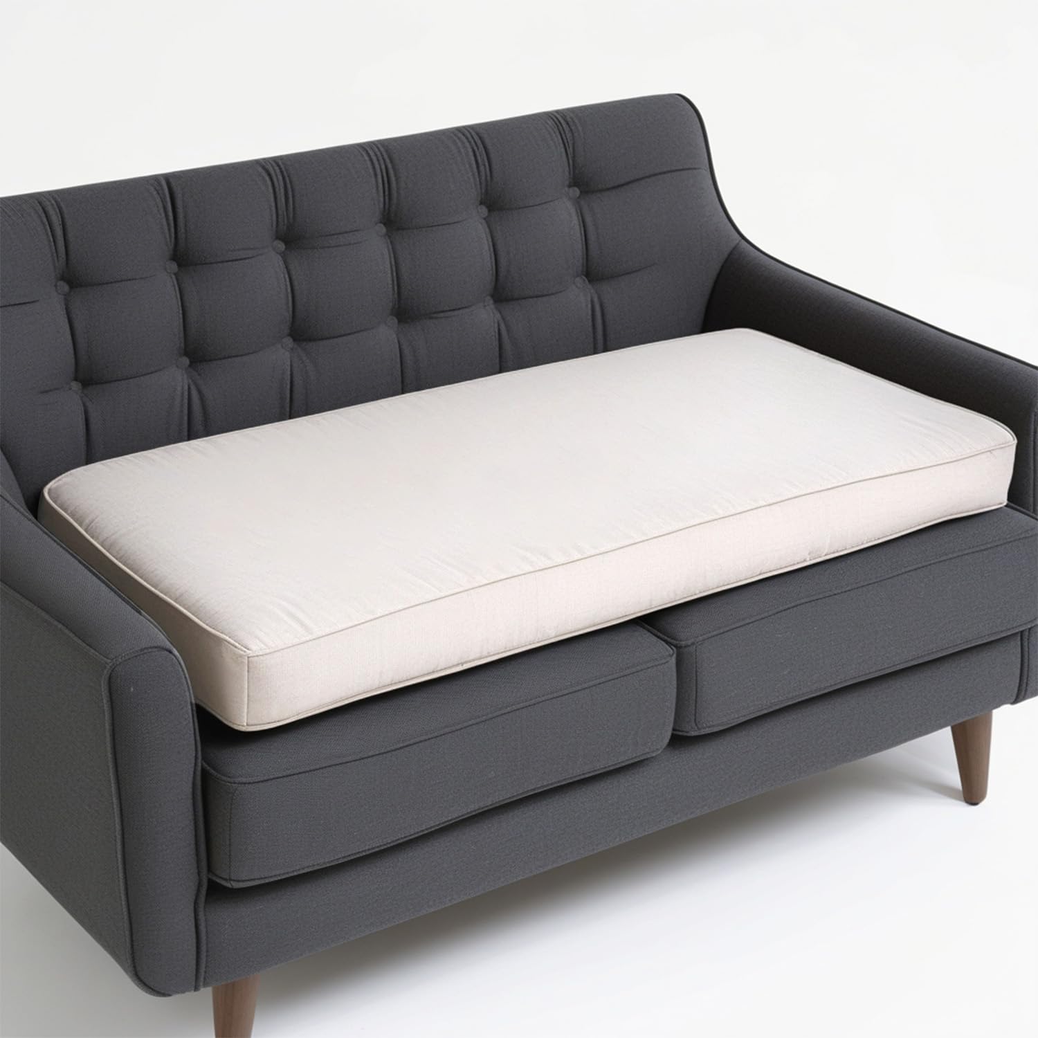 YFHT Langes Sitzkissen nach Maß, Sofa Auflage Gepolstert, Sitzerhöhung Senioren, Extra Dicke Sitzauflage Sofa mit Reißverschlussbezug, rutschfest, 3 cm Dicke Küche, Haushalt & Wohnen