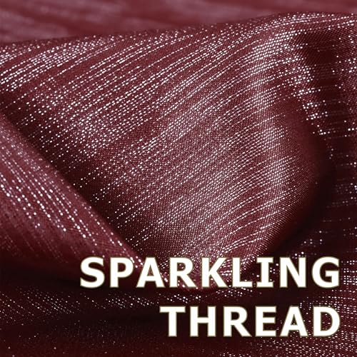 Red Glitter Shower Curtain: Burgundy Sparkle Bling Shiny Metallic Shimmer Shower Curtain for Bathroom - Image 3