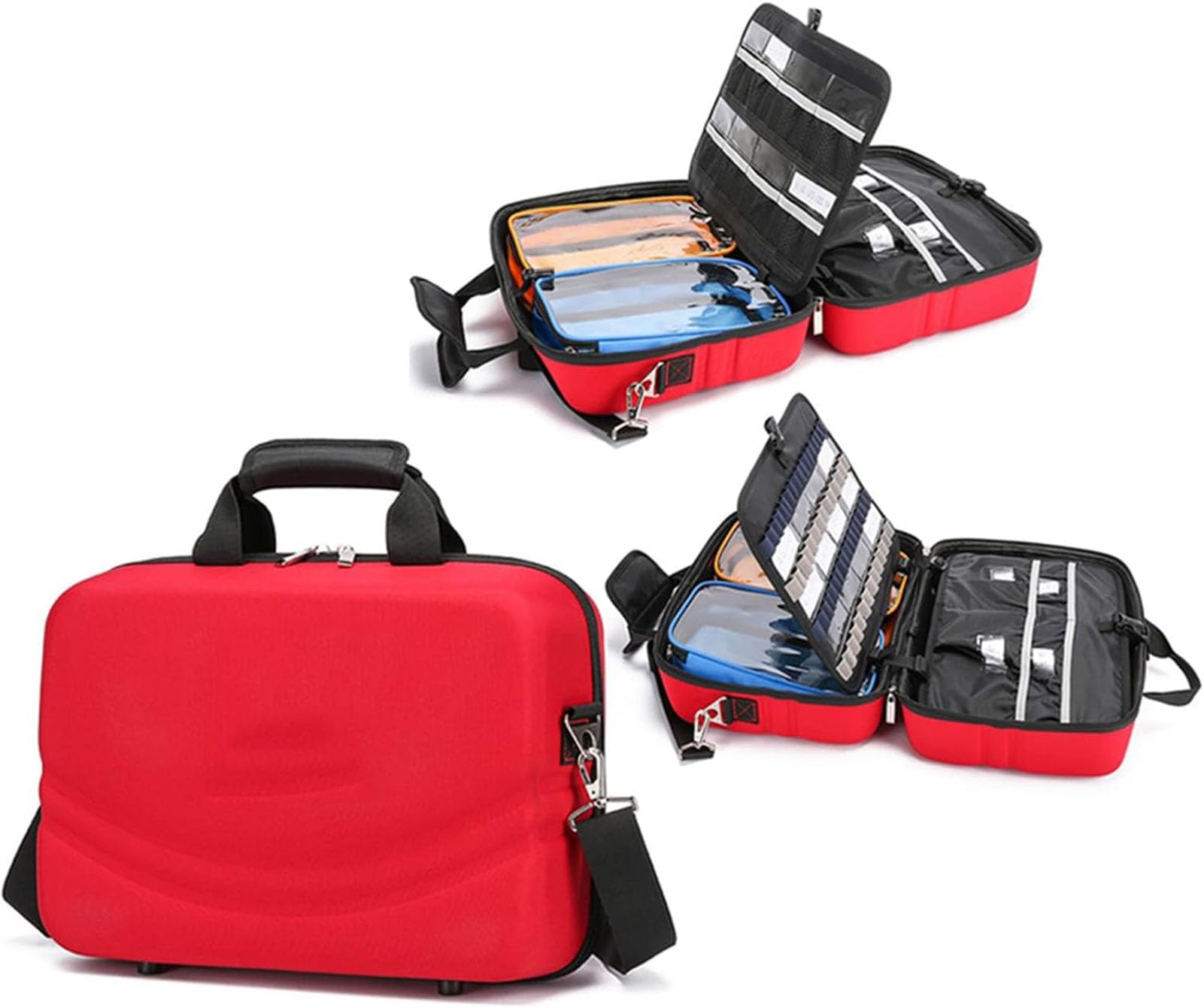 Borsa per soccorritori, Borsa di Pronto Soccorso, Kit Professionale multiscomparto per Assistenza domiciliare, Visite in Hospice, Viaggi o Eventi di Emergenza - Solo Borsa
