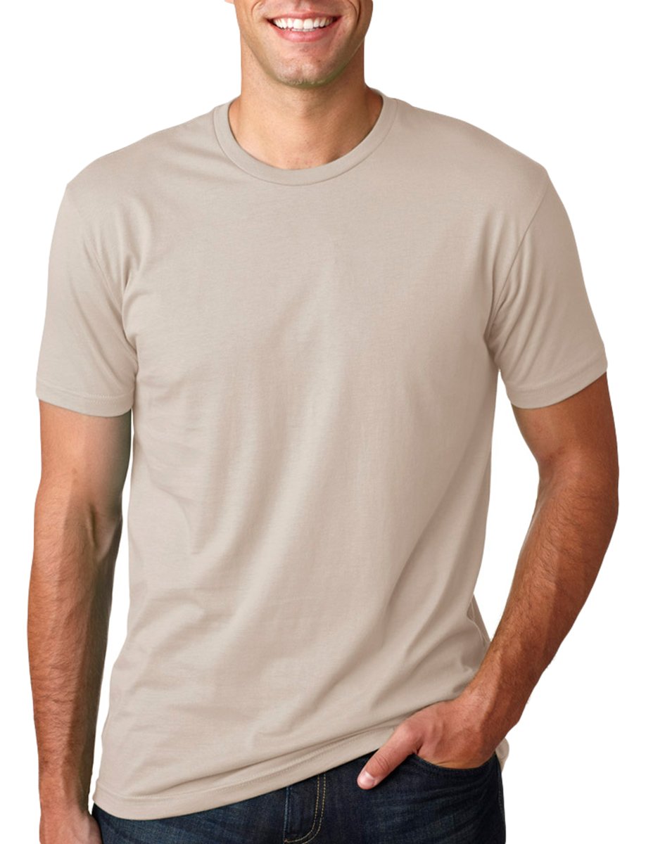 Next Level Apparel Men's Sand Next Level Cotton Crew - White - Xs - (Style # 3600 - Original Label) - Beige