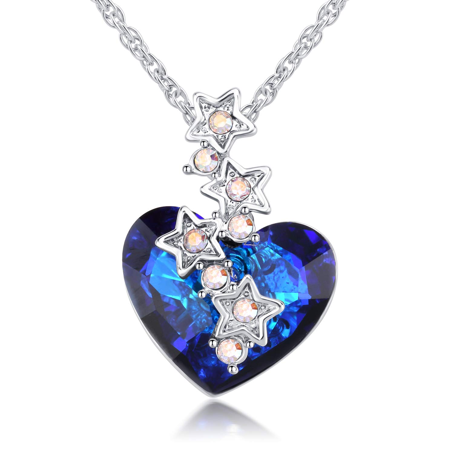 Kruckelyou are ALWAYS in my heart White Gold Plated Necklace made with Swarovski® Crystals - 5041130