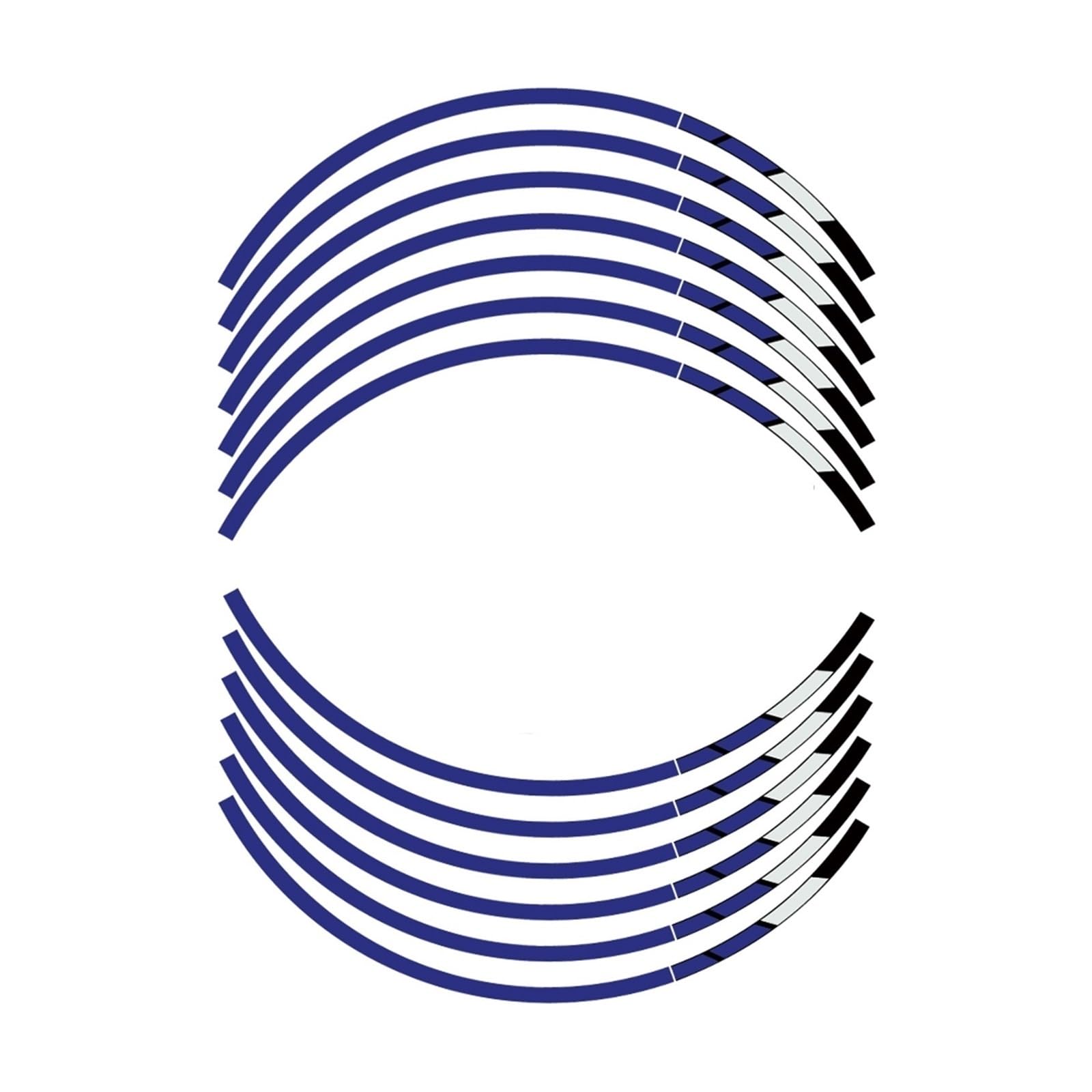 Naklejki na koła motocyklowe Motocykl Odblaskowy Pasek Felgę Naklejka Przód Tył Kalkomanie Pełny Zestaw Dla K & Awasaki Dla 1000 Dla Naklejki na felgi(6)