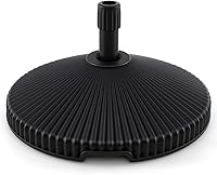 Vista 12 de Giantex Base de sombrilla rellenable de 75 libras, soporte de paraguas relleno de agua y arena de 20 pulgadas, apto para poste de paraguas de 1.5 a