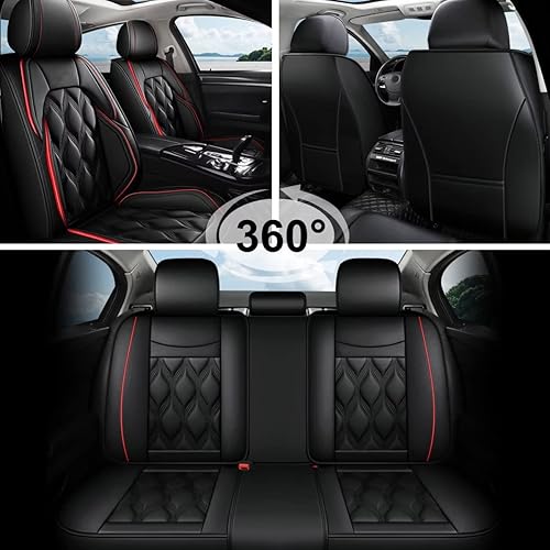 Miniatura 4 de AOMSAZTO Juego completo de fundas de asiento de automóvil de 5 asientos para Nissan Kicks 2018 2019 2020 2021 2022 2023 2024 2025 de cuero