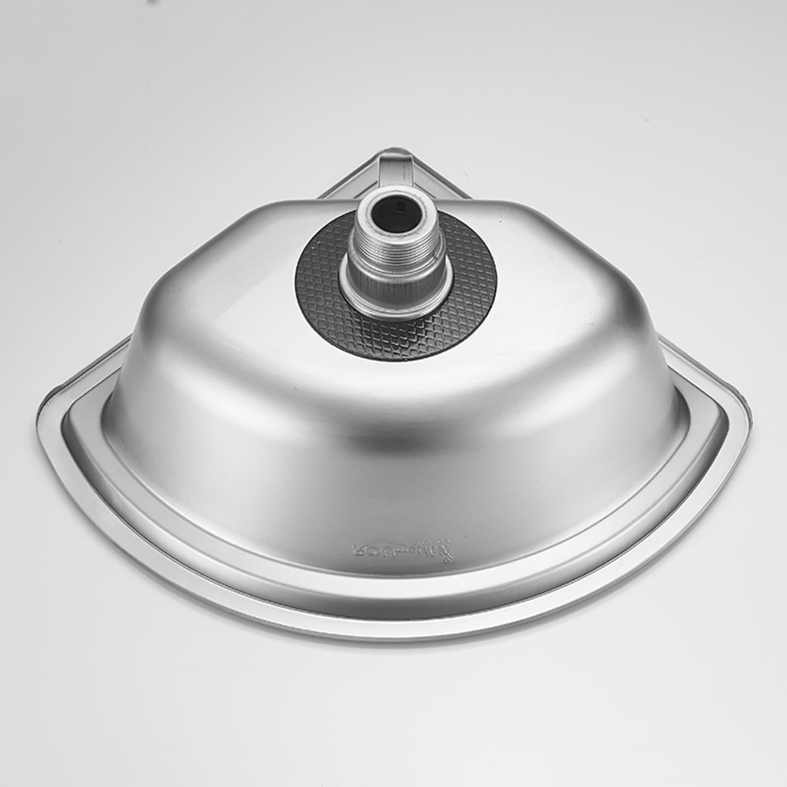 Lavabo angolare da parete in acciaio inox con rubinetto, moderno lavabo per bagno o bar, design salvaspazio per camper e piccoli spazi