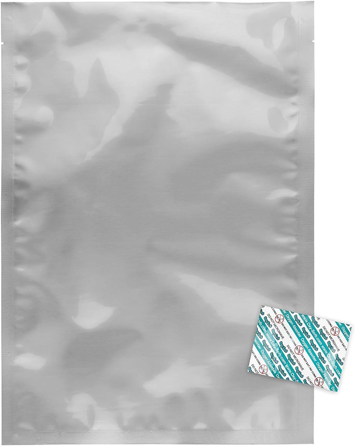 Fresherpack 10 X Mylar Foil Bags 50cm x 75cm & 10 X 2000cc Oxygen Absorbers Combo Preppers Set 20" x 30" 5 Gallon