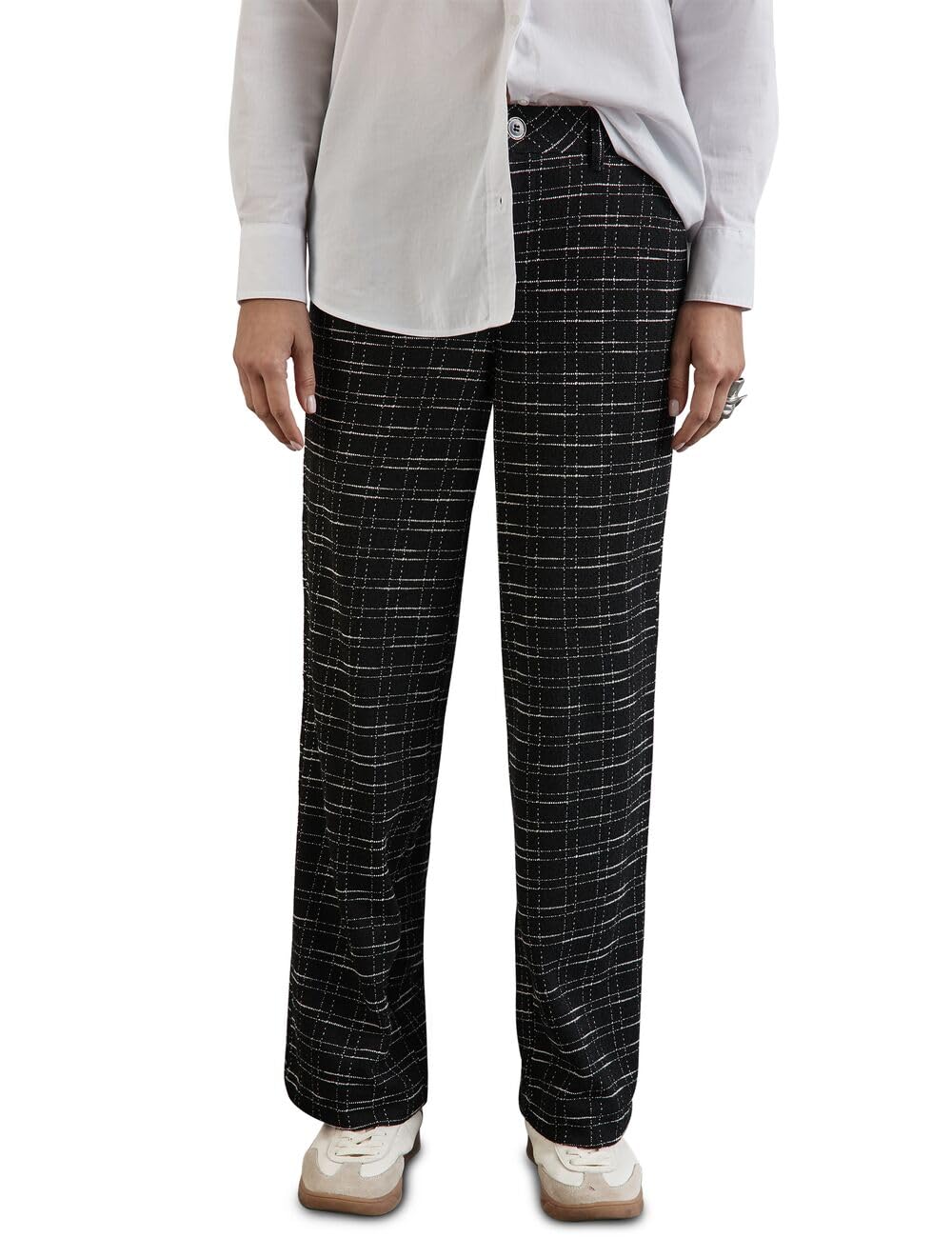 Street One Damen Karierte Bouclé Hose A378289