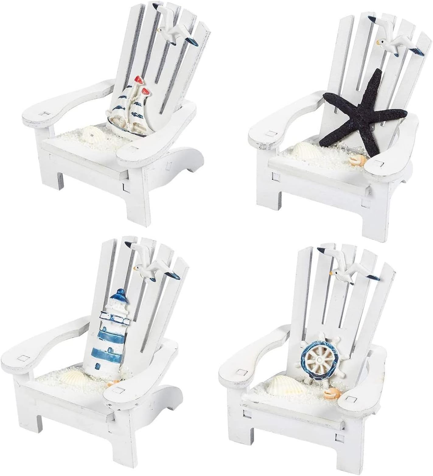 Mini Adirondack Beach Chairs for Bathroom Decor