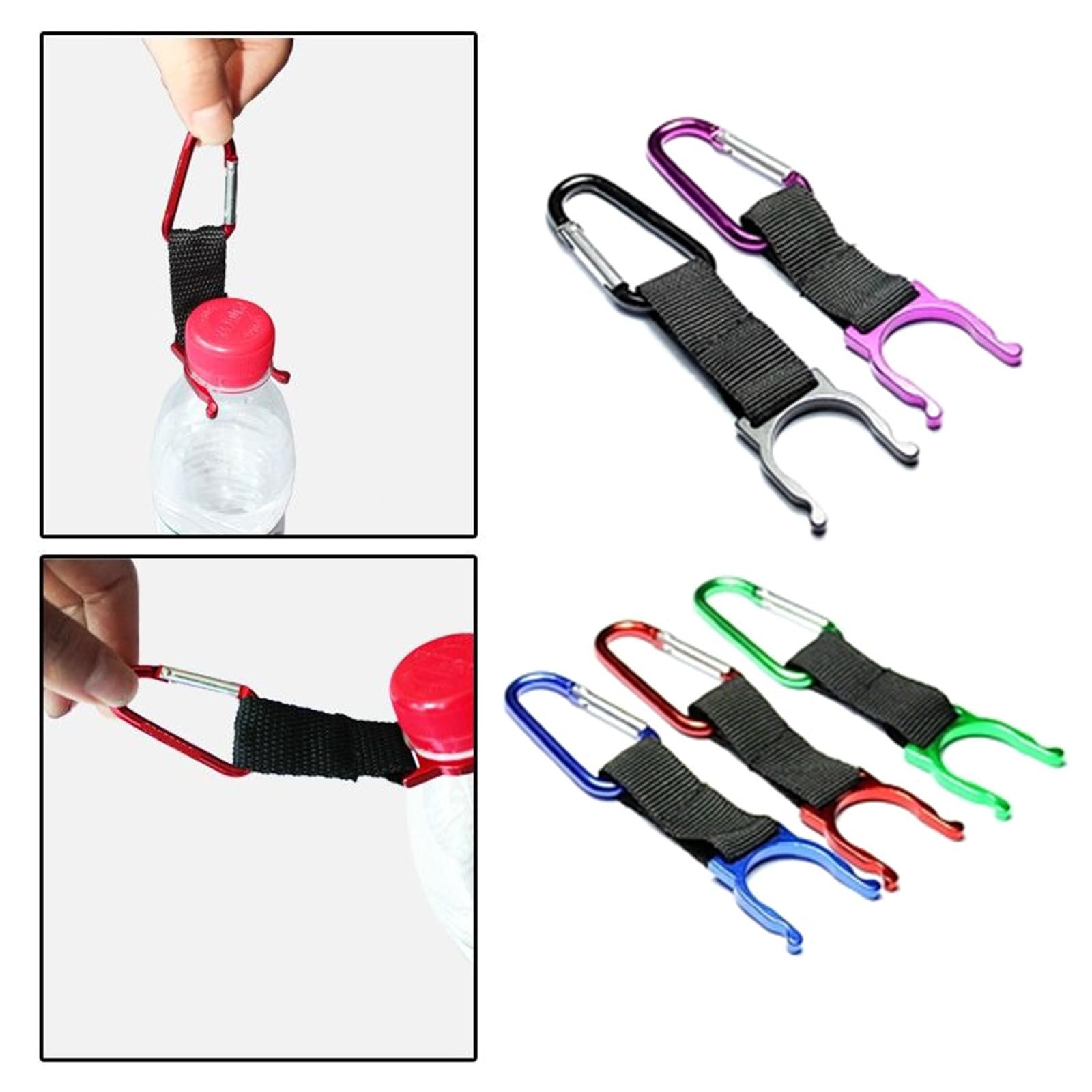 Alluminio Bottiglia di Acqua Gancio Outdoor Moschettone Acqua Clip di Trasporto Clip Bottiglie Holder Per Viaggi Bottiglia di Alluminio