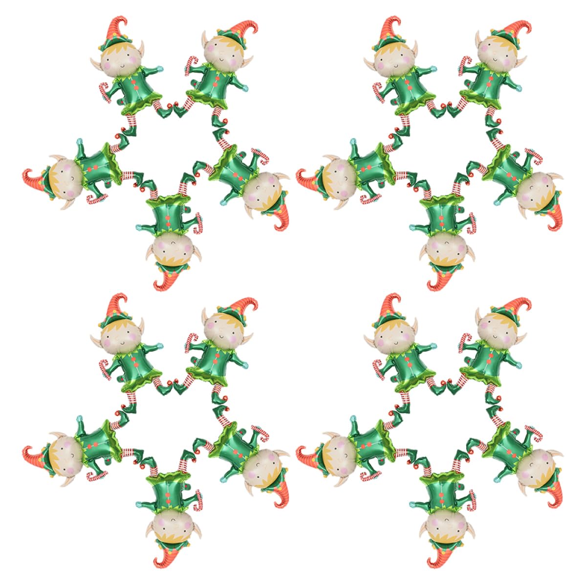 Amosfun 50pièces Ballons Aluminium pour Décorations de Noël Accessoires de Fête et Photo Ballons Décoratifs de Noël pour Fêtes et Occasions Spéciales