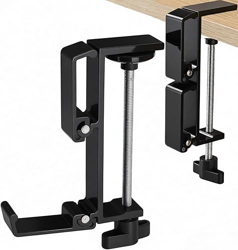 JAKO New Foldable Headphone Stand for Desk, Aluminum Alloy Headphone Holder - Headset Stand Hook Space Save Mount, Universal Fit PC Gaming Headsets