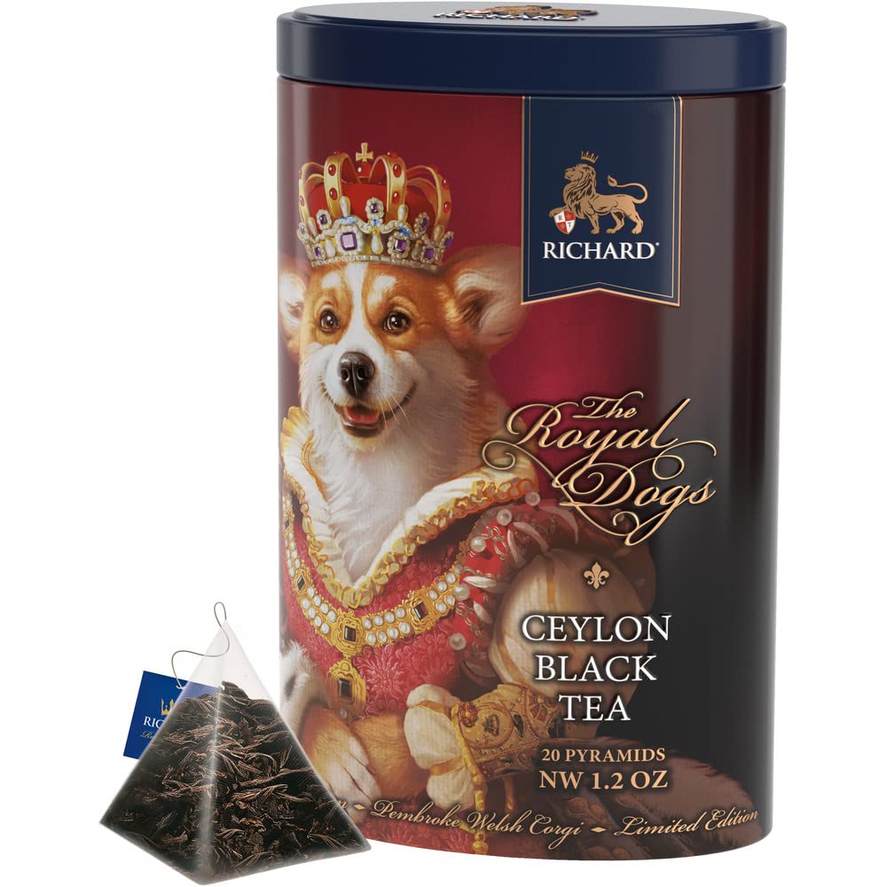 Royal Dogs, Corgi, classic black tea in pyramids, 20 pyramids