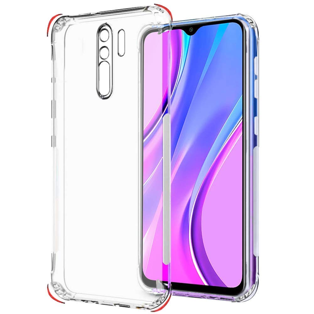 Amazon Brand - Solimo TPU Anti Dust Plug Mobile Cover (Soft & Flexible Back Case) for Redmi 9 Prime, Clear