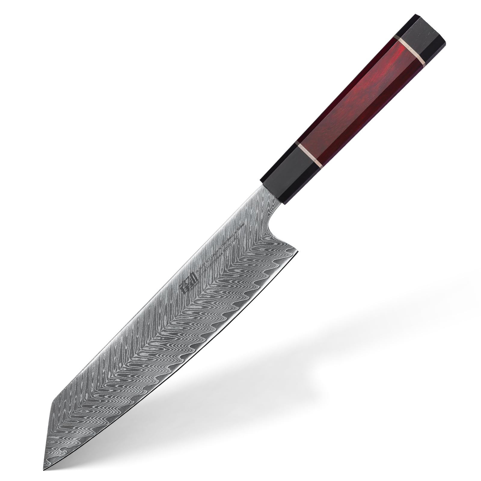 FINDKING 9 Inch Kiritsuke Knife, Versatile Japanese Chef Knife, Razor Sharp AUS-10 Damask Steel Edge, Professional Kitchen Supplies for Precise Cutting (Samurai Series)