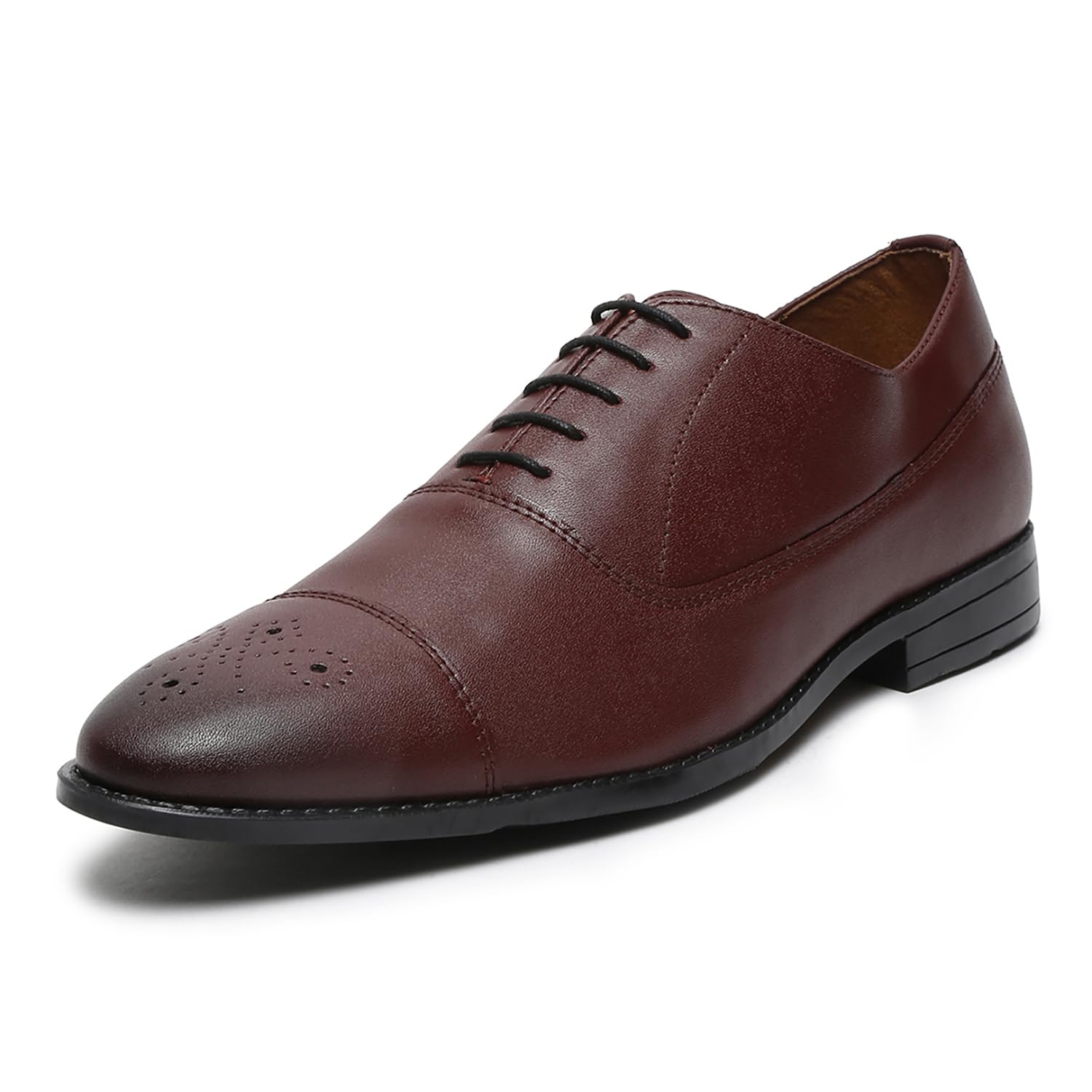 LOUIS STITCH Oxford Formal Shoes for Men | Lace-Up Cap Toe | Ideal for Business, Casual, Parties | Solid Design in Rosewood | UK Size 10 (LSRGCT) (B0CN3J8RVV) Amazon Price History, Amazon Price Tracker