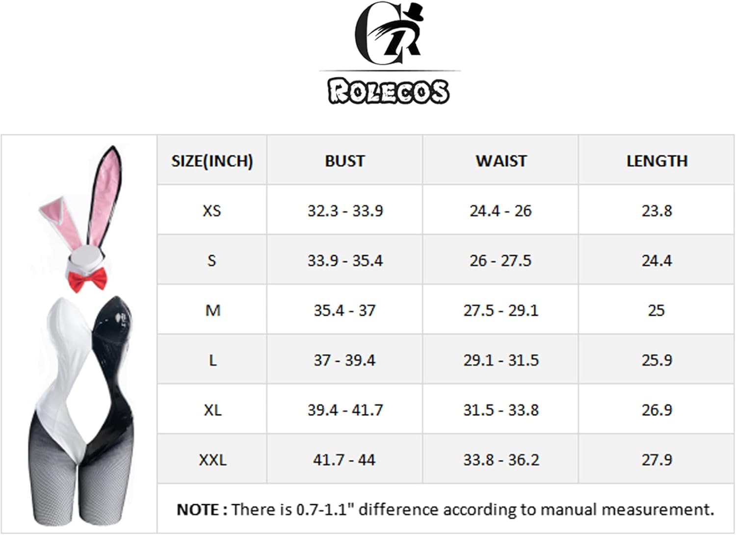 Miniatura 4 de CR ROLECOS - Disfraz de conejo Mai Sakurajima para mujer, traje con orejas de conejito, un body sexy