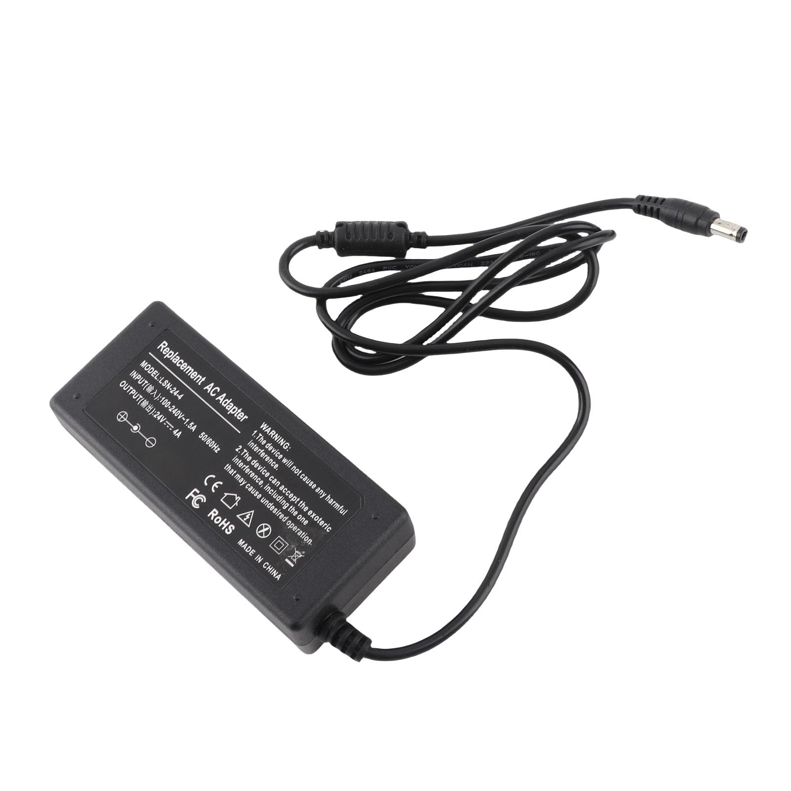 Adaptador de Fuente de alimentación DC 24V 4A, Cargador Universal Transformador convertidor de 5.5x2.5 mm, con indicador LED, OEM, Funciona de Manera eficiente